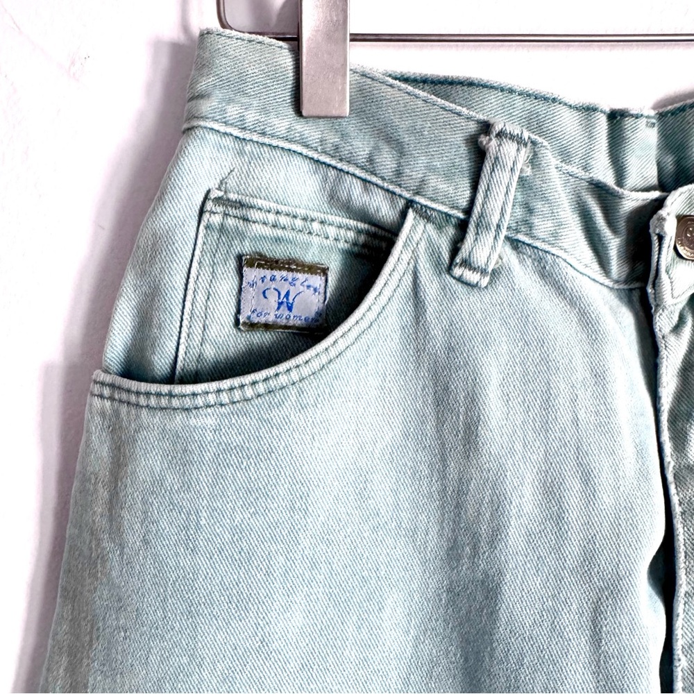 (rare) Wrangler Vintage High Waisted Mom Jeans (pale mint) - Picture 2 of 5